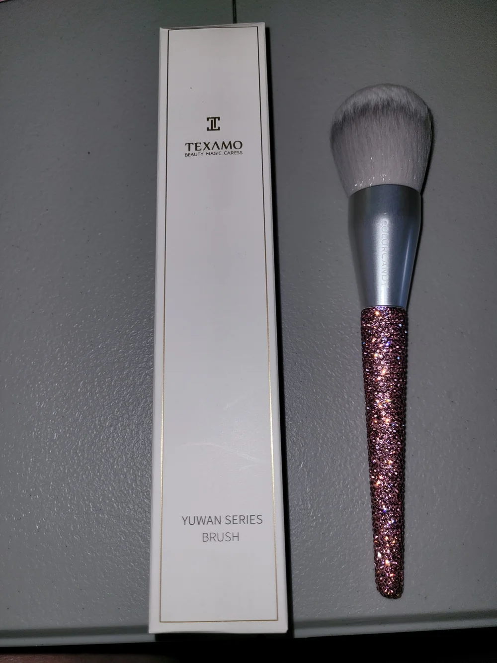 Texamo Yuwan Series Pink Glitter Powder Brush